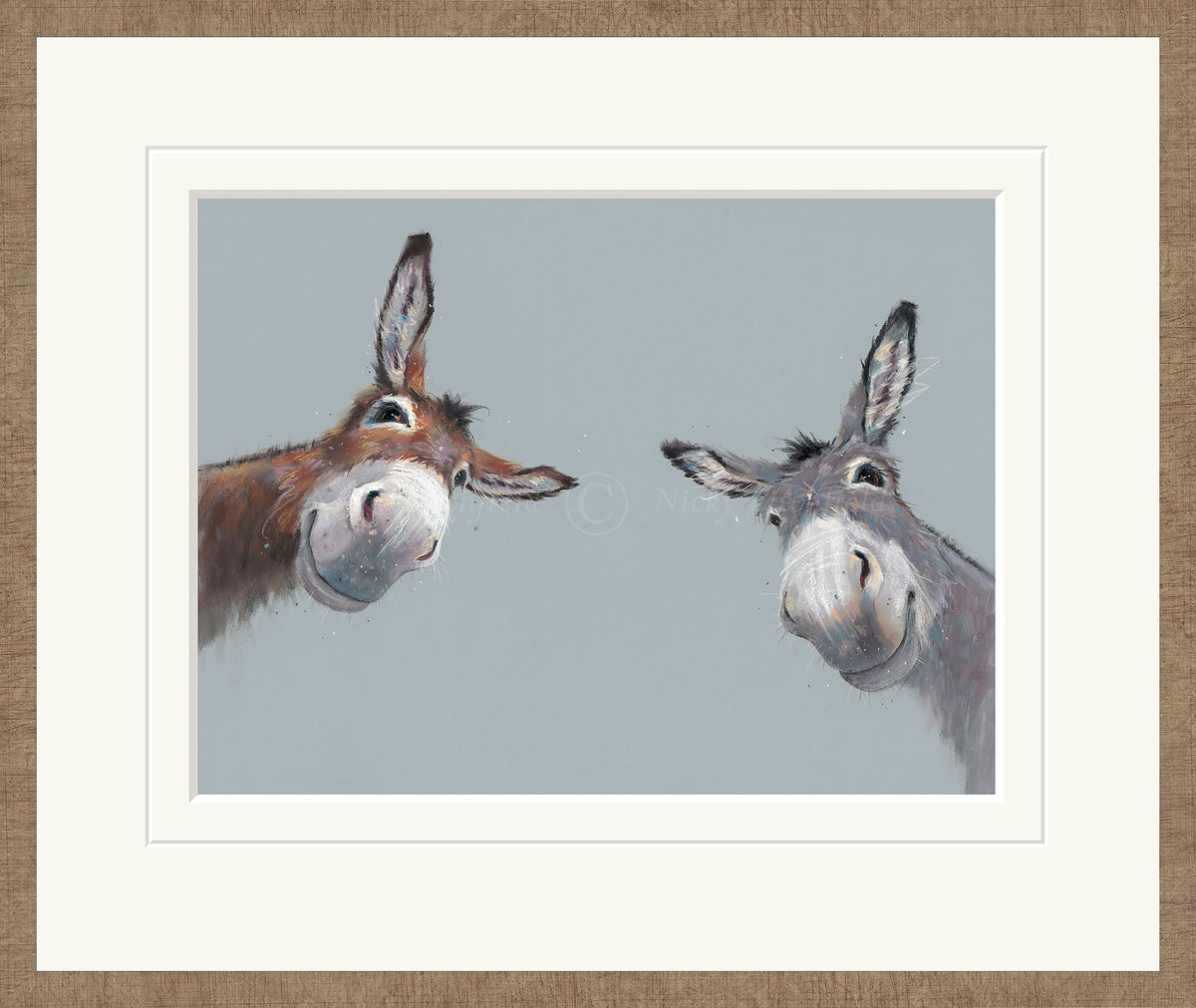 A fabulous new edition by Nicky Litchfield of two endearing donkeys. You can imagine meeting these two on a country walk as they pop their heads up above a fence to say hello.