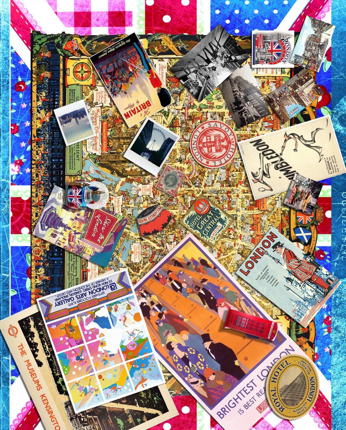 Around the World Vintage Style Fabric: London