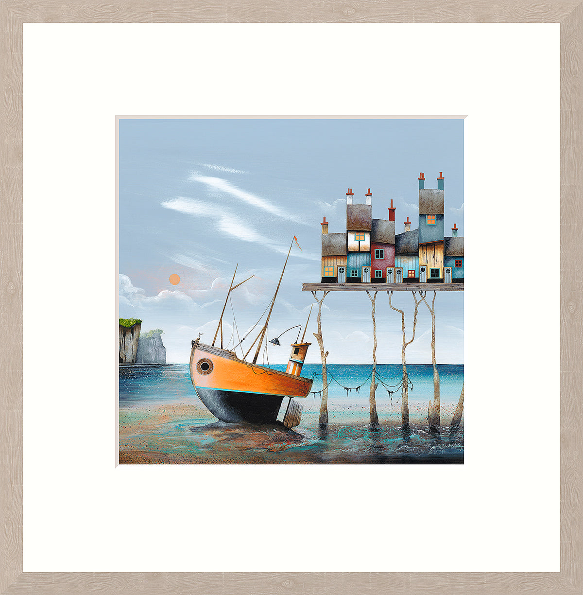 From Gary Walton's latest collection, this limited edition depicts the artist's signature whimsical pier style